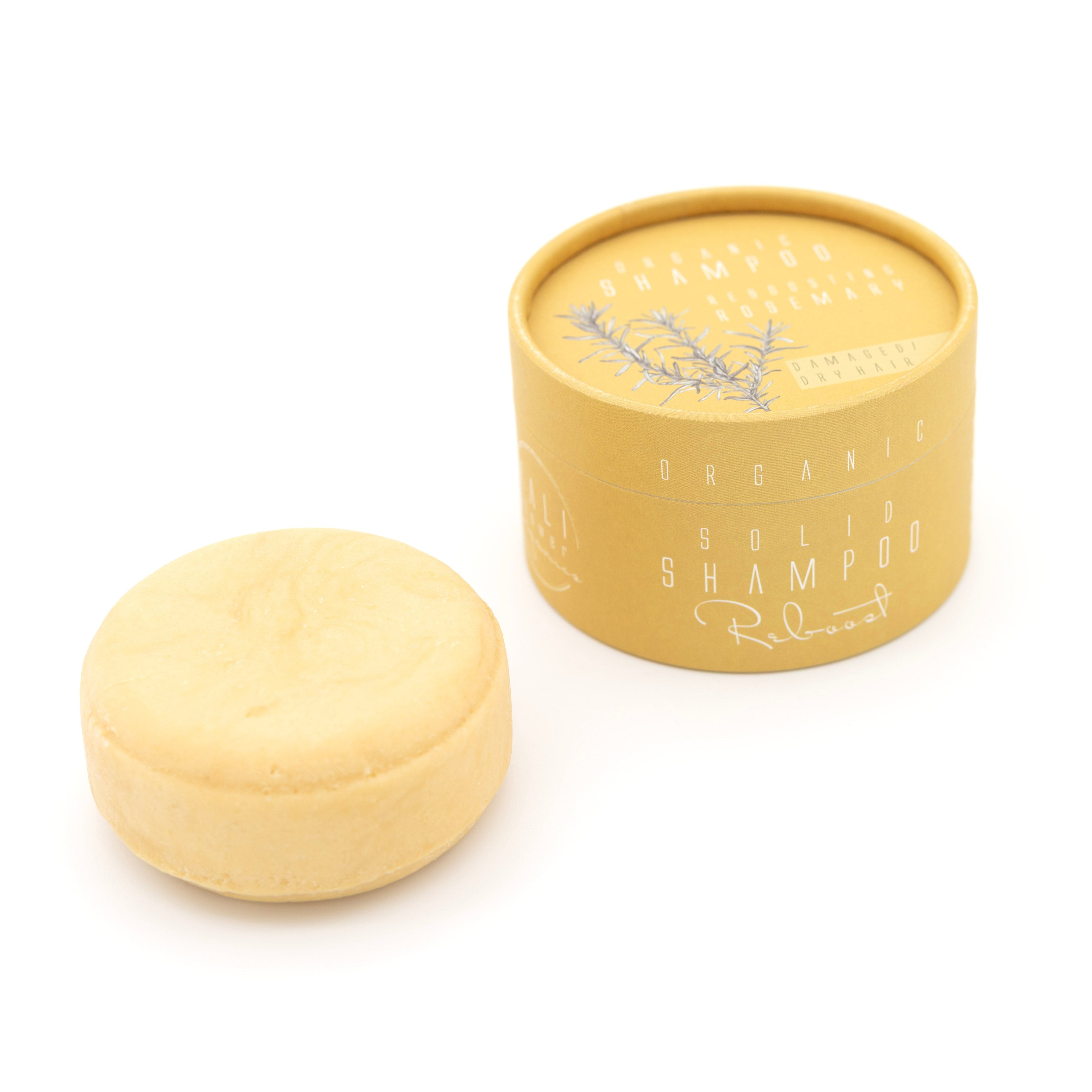 Schampokaka REBOOST  - med rosmarin och gul lera 80g