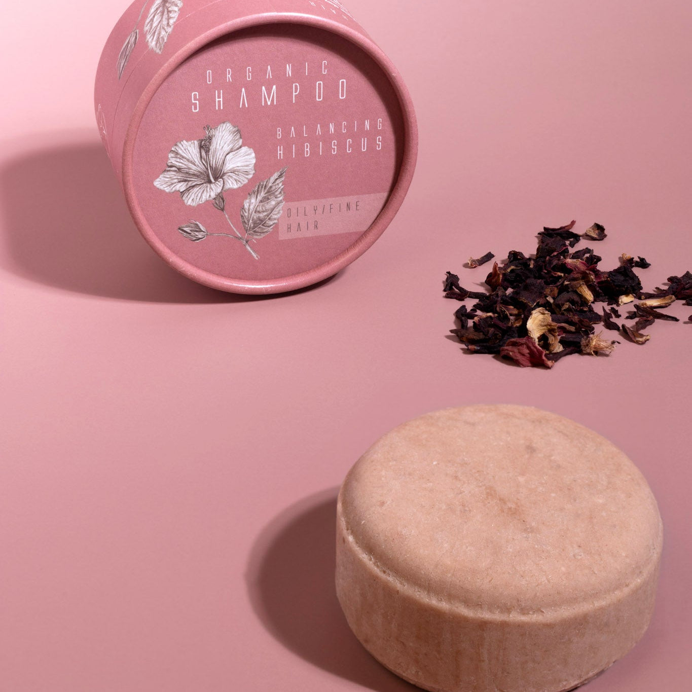 Shampoo bar BALANCE - with hibiscus and pink clay