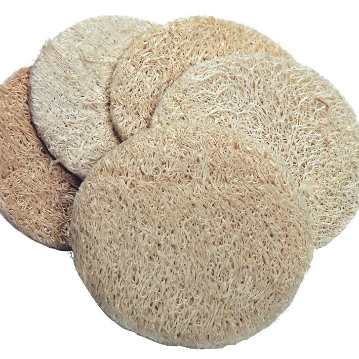 Peeling pads för ansiktet av loofa - set med 5 st